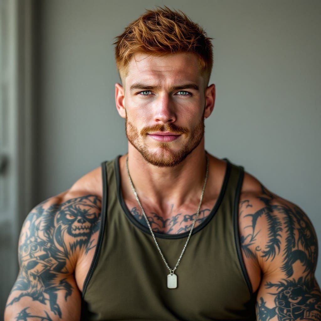 Ruggedly Handsome Young Man with a Charismatic Smile