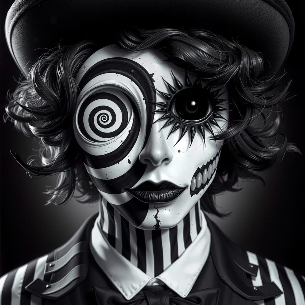 Surreal Cartoon Masterpiece with Bulging Googly Eyes