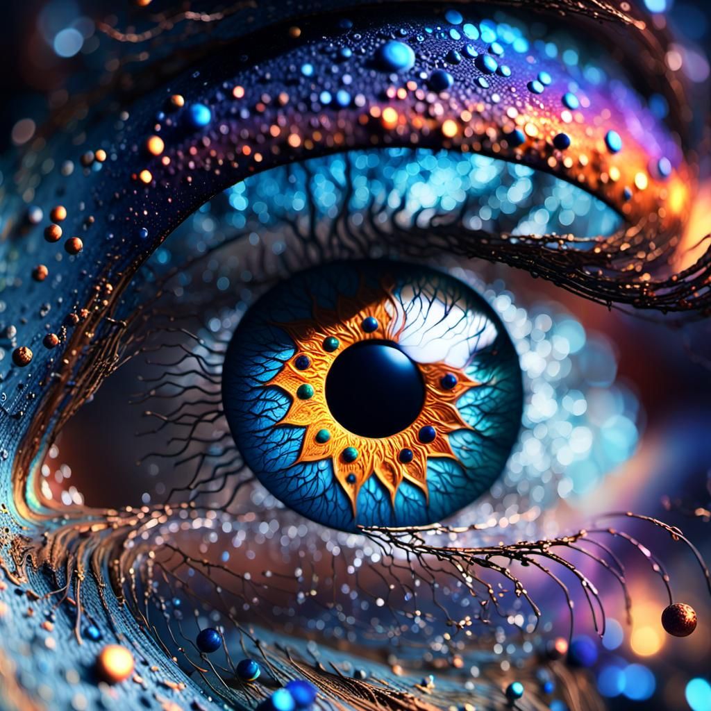 Cosmic Eye Close-Up: Detailed Fantasy Art