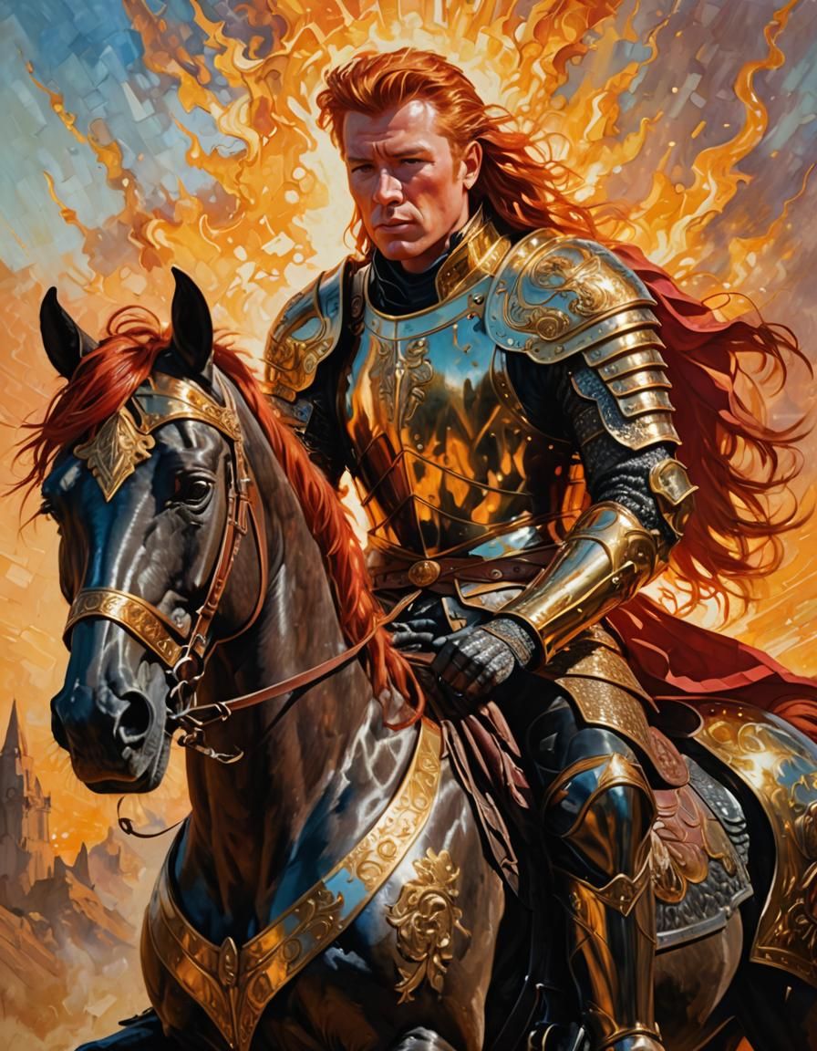 Renaissance Knight Portrait in Oil Paint