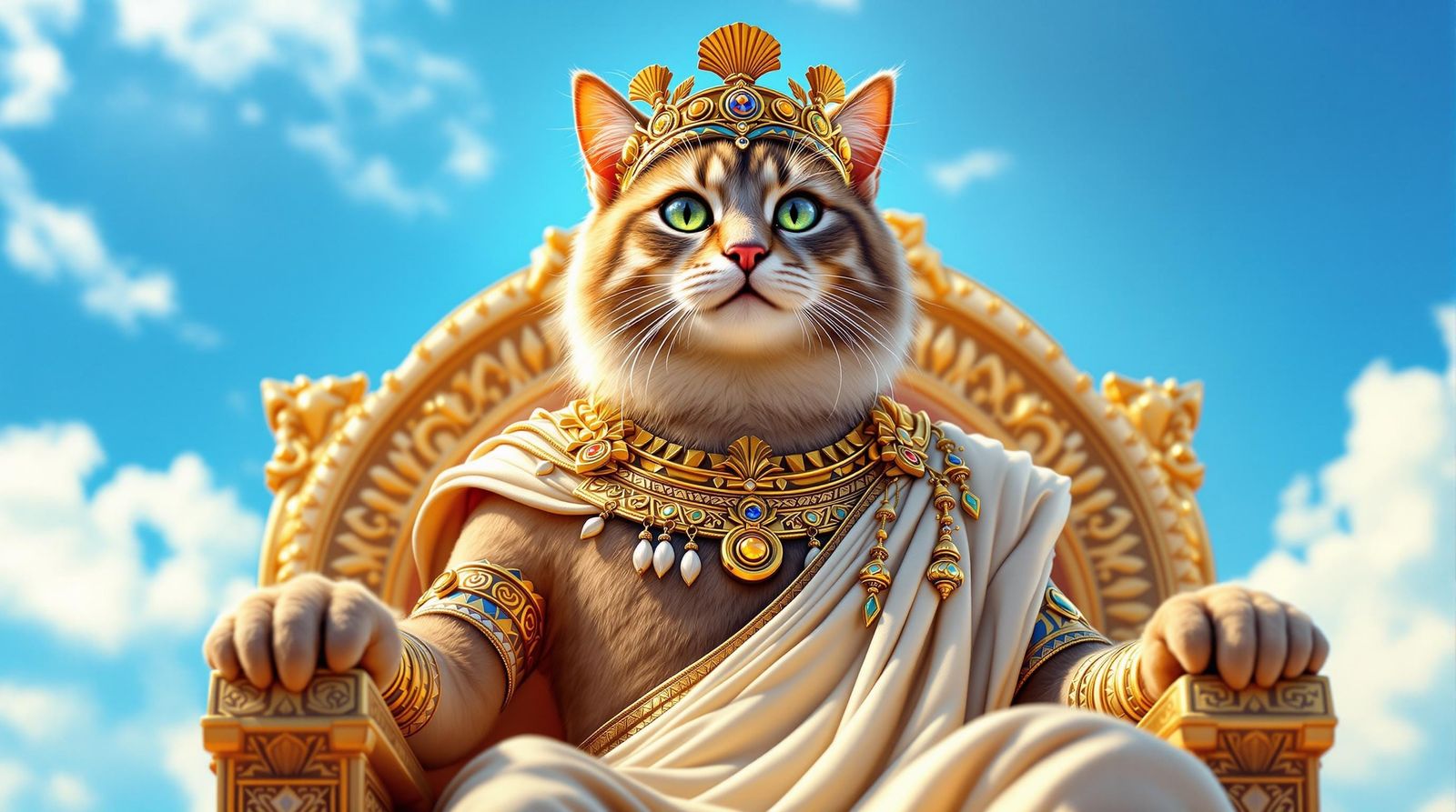 Noble CGI Cat Alexander the Great Portrait