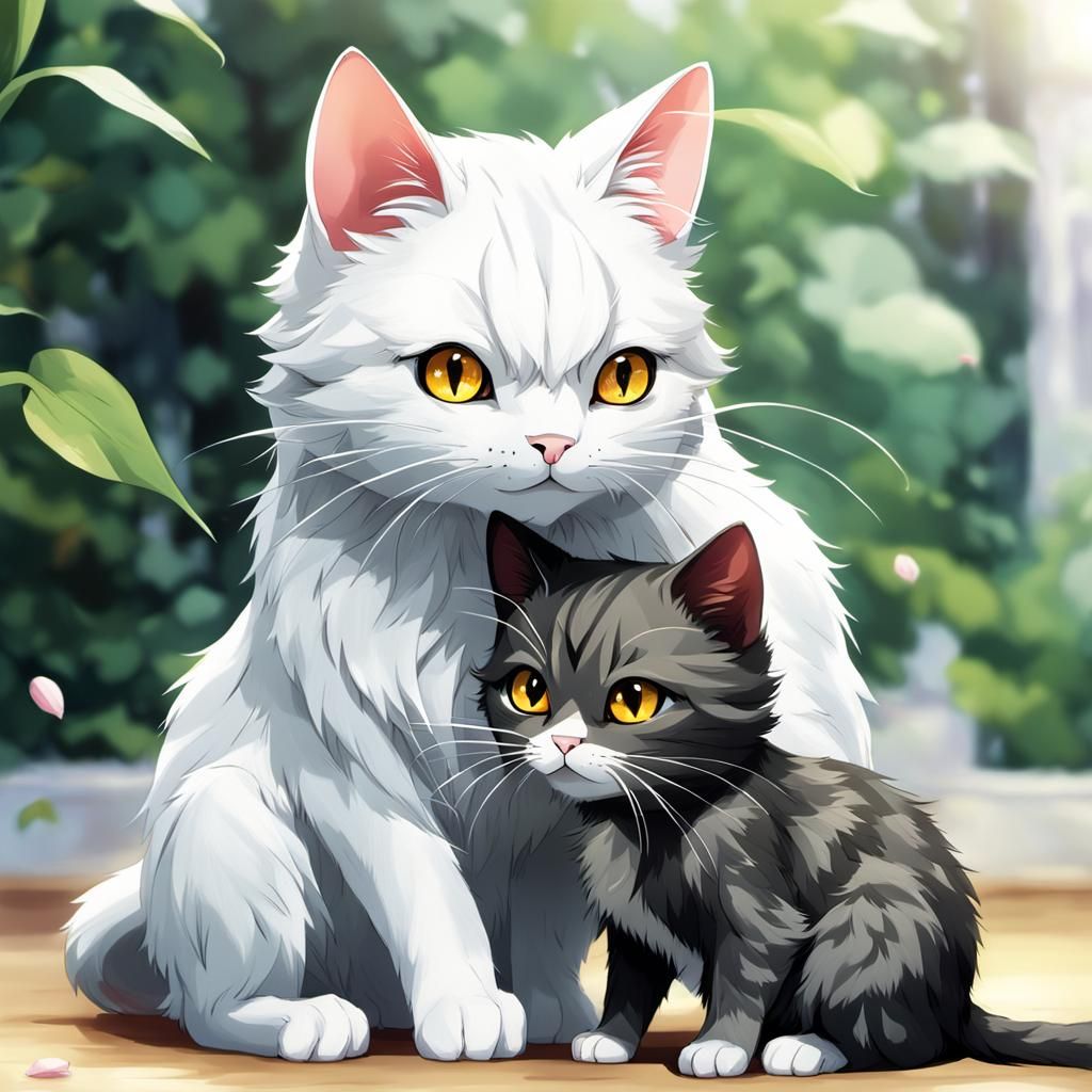 Anime Style: Cat and Mouse Best Friends