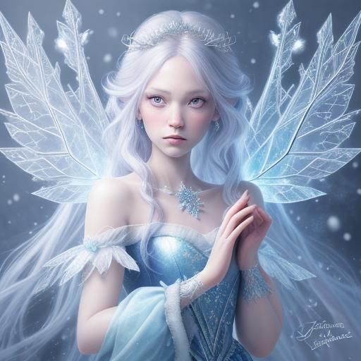 Enchanting Snow Fairy in Winter Wonderland