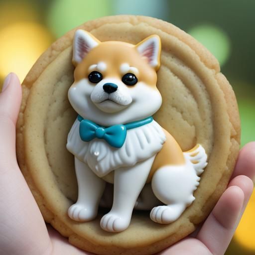 Cute Doge Cookie in Ethereal Fantasy Style
