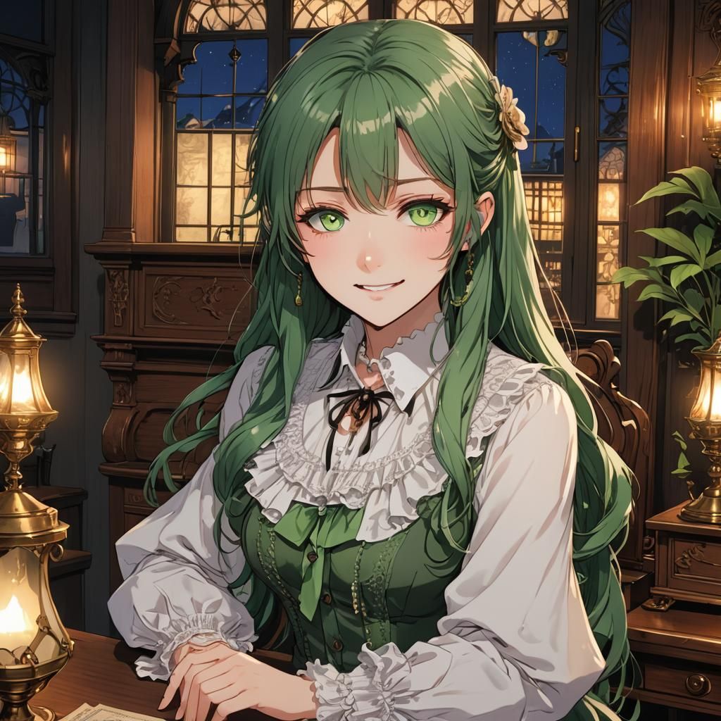 Anime Style Teen Vampire Girl Portrait