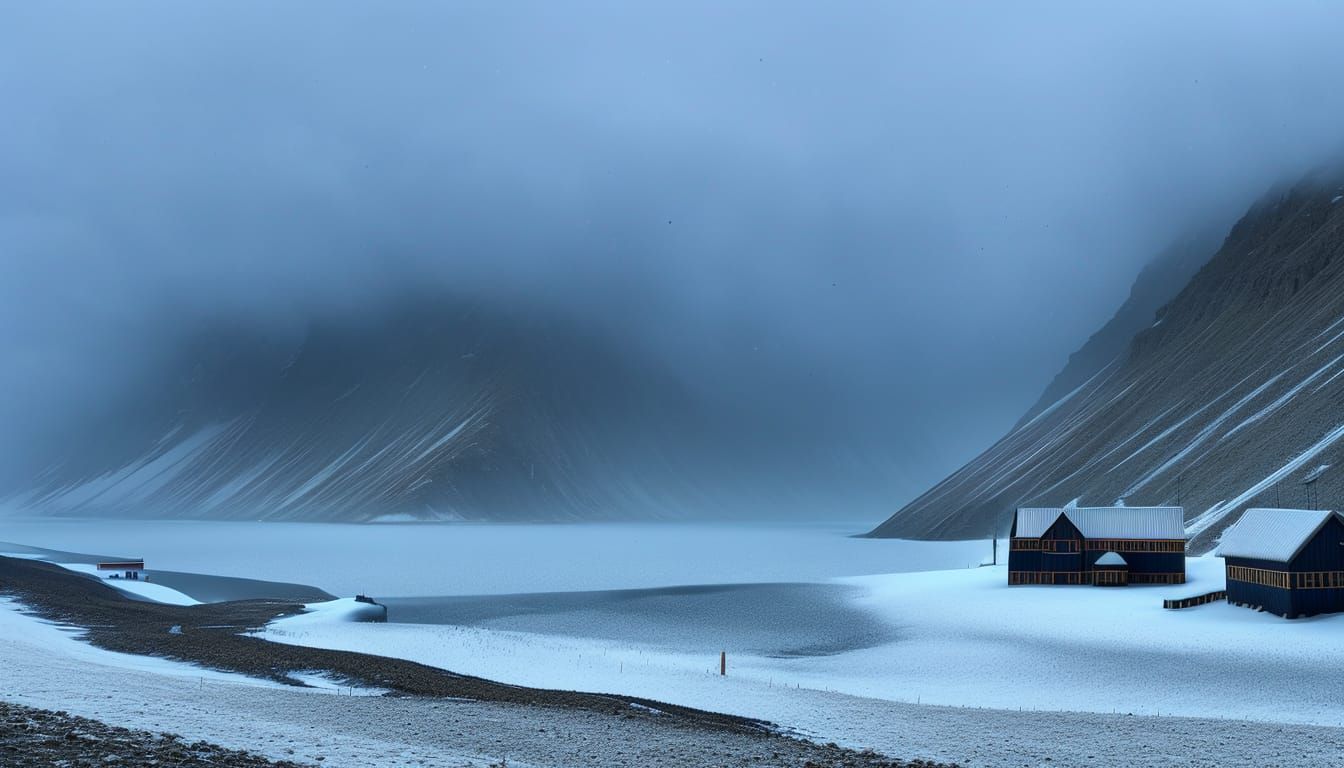 Epic Winter Cityscape in Frosty Gothic Architecture