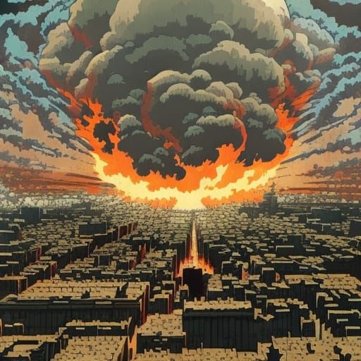 Boy Walks Away from Nuclear Explosion