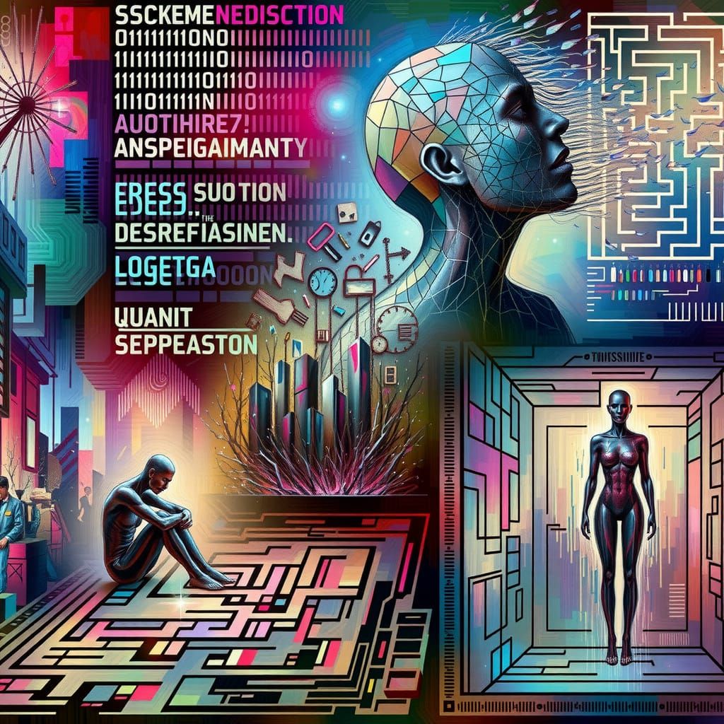 Surreal Matrix Prison as Dark Cyberpunk Art