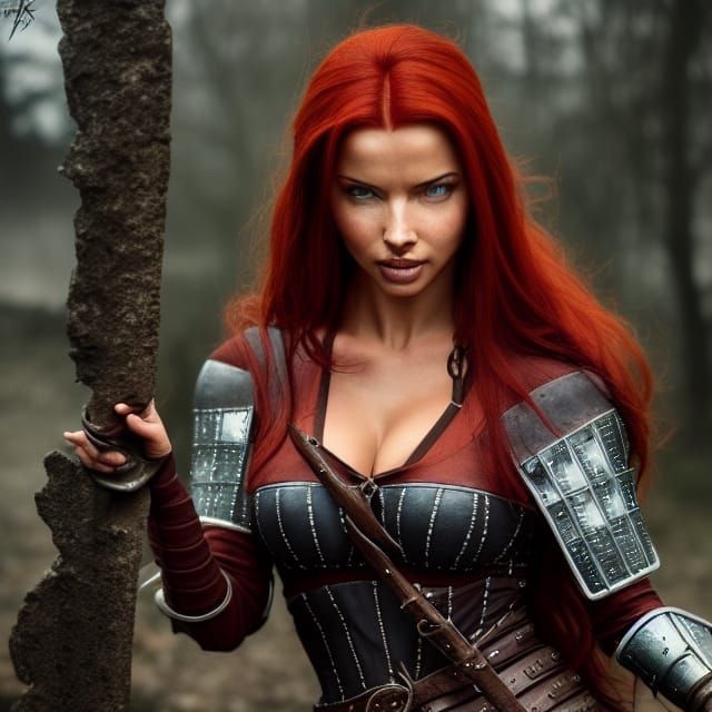Adriana Lima as Triss Merigold: Hyperrealistic Digital Art