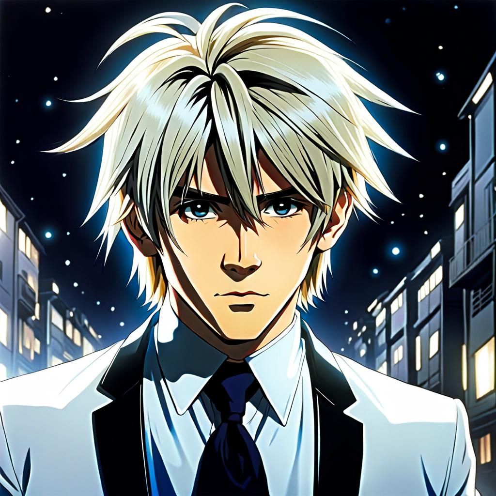 Bishonen Anime Portrait in Vibrant Style