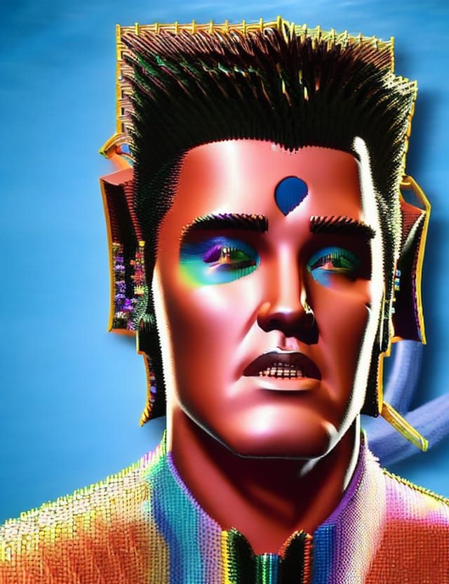 Elvis Presley as Elf in Hyperrealistic Style