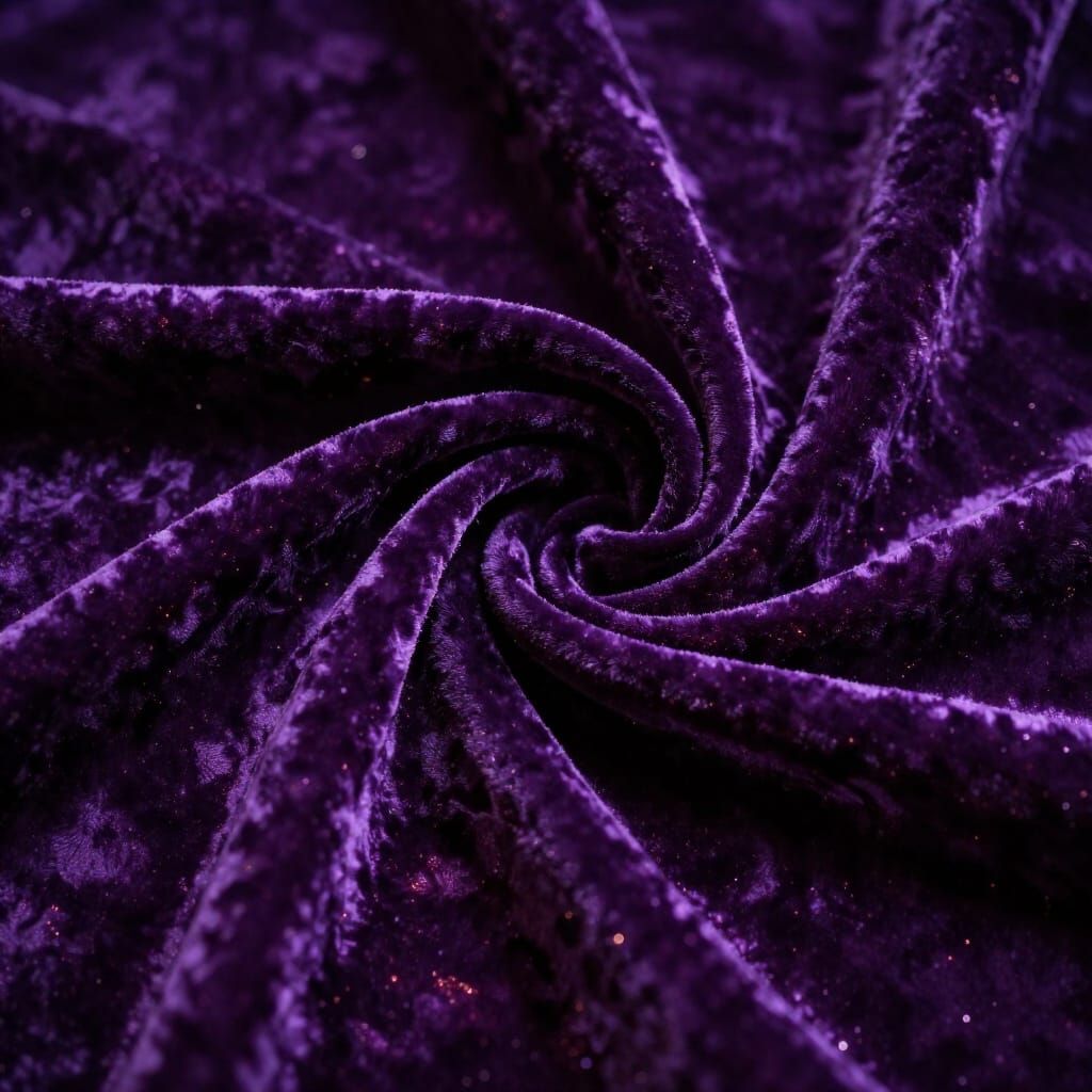 Baroque Velvet Fabric Close-Up With Dramatic Lighting