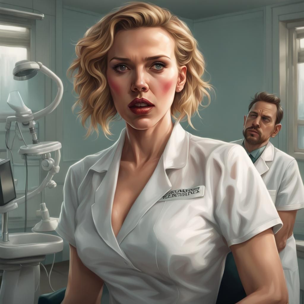 Dental Nurse in White Dress: Artgerm Portrait