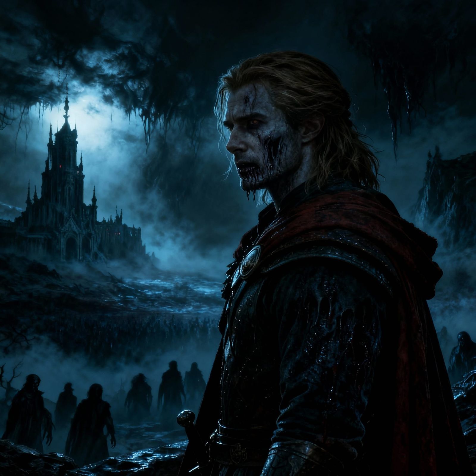 Horror Scene in the Style of Gustave Doré and Greg Rutkowski