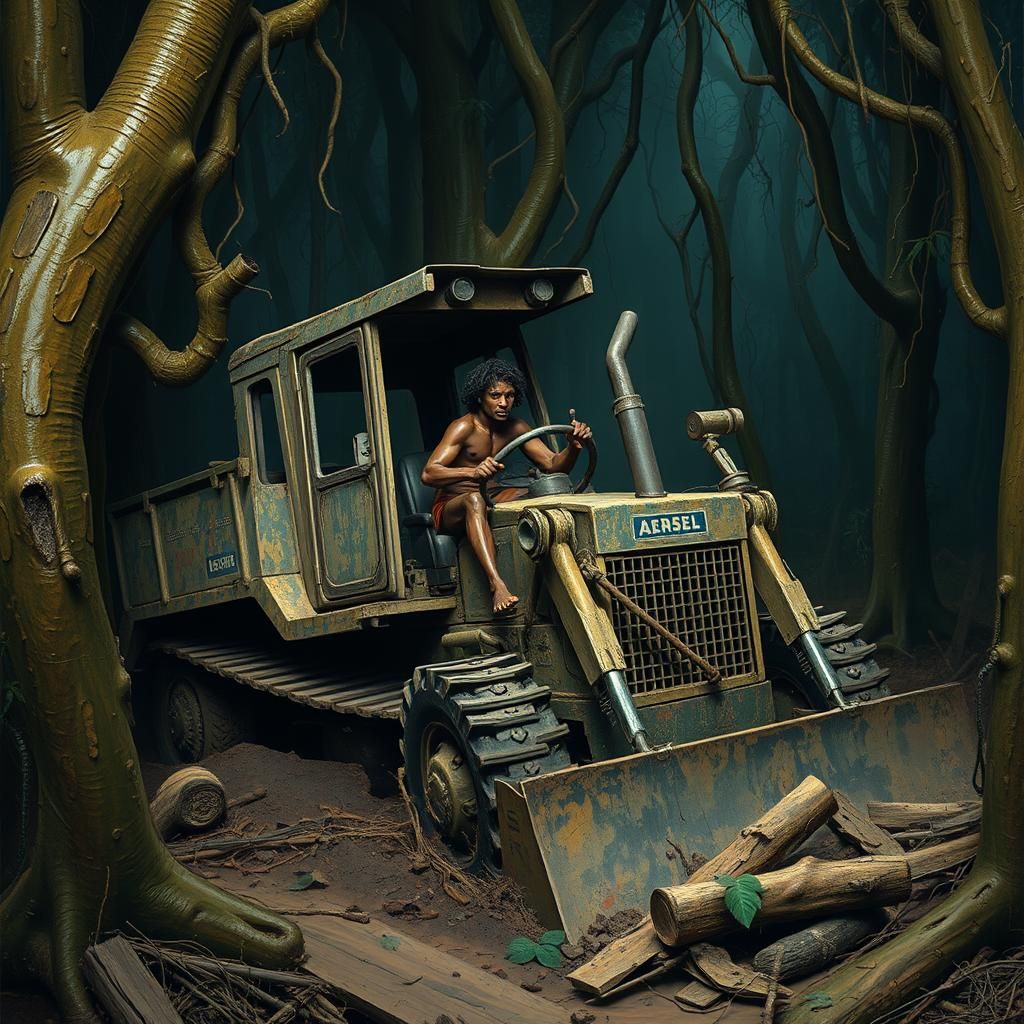Mowgli's Wild Ride: Jungle Chaos on a Bulldozer