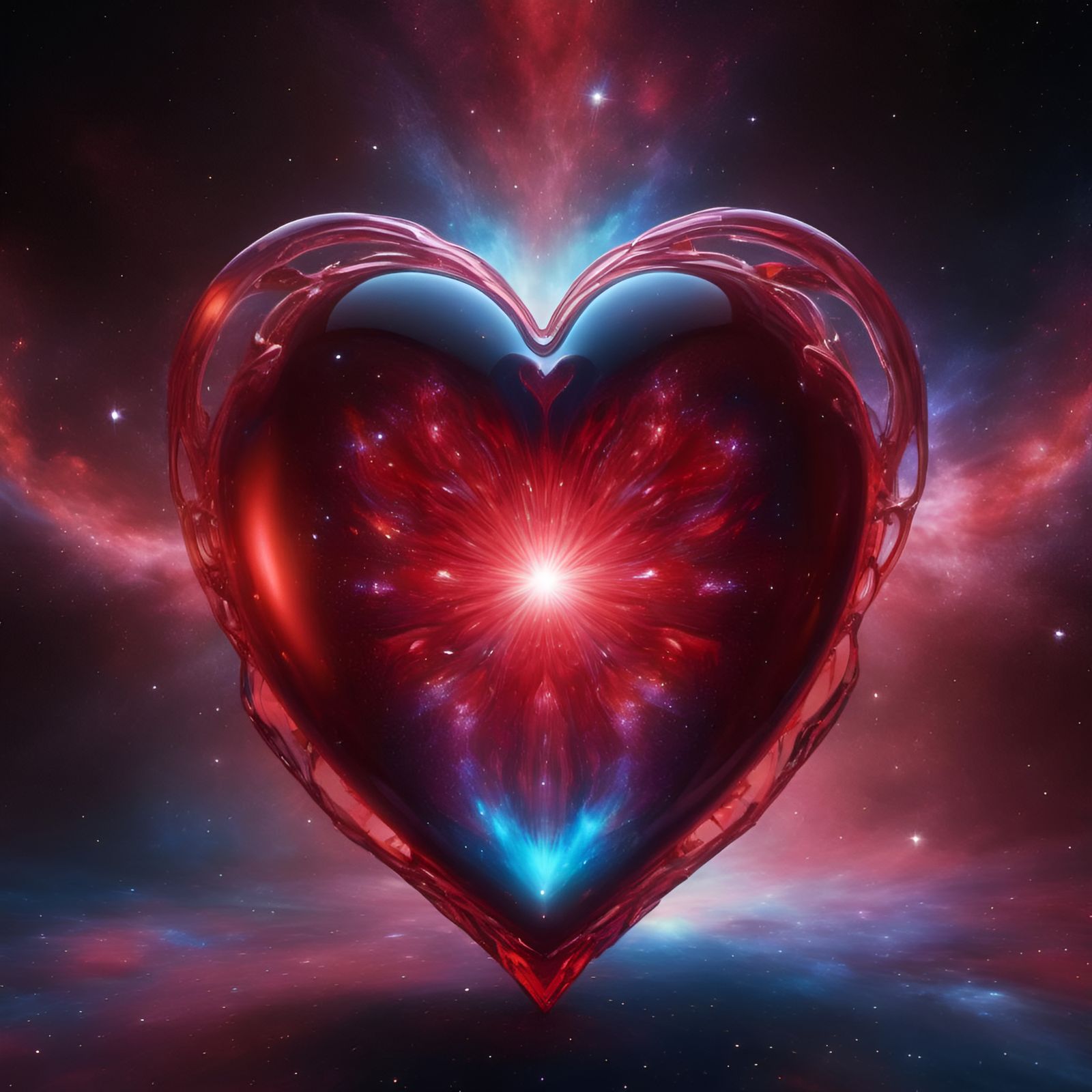 Galactic Spirit: A Heart of Stars in Volumetric Light