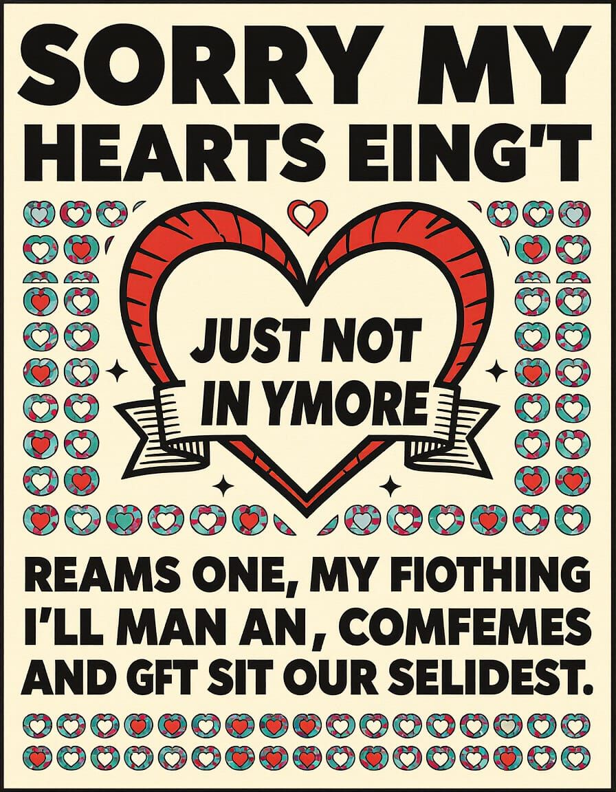 Heart Symbol Withering in Abstract Art