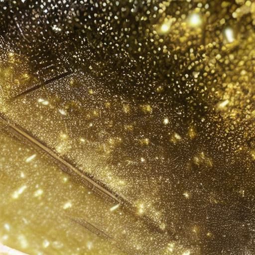 Futuristic Virtual Cityscape with Gold and Purple Shards