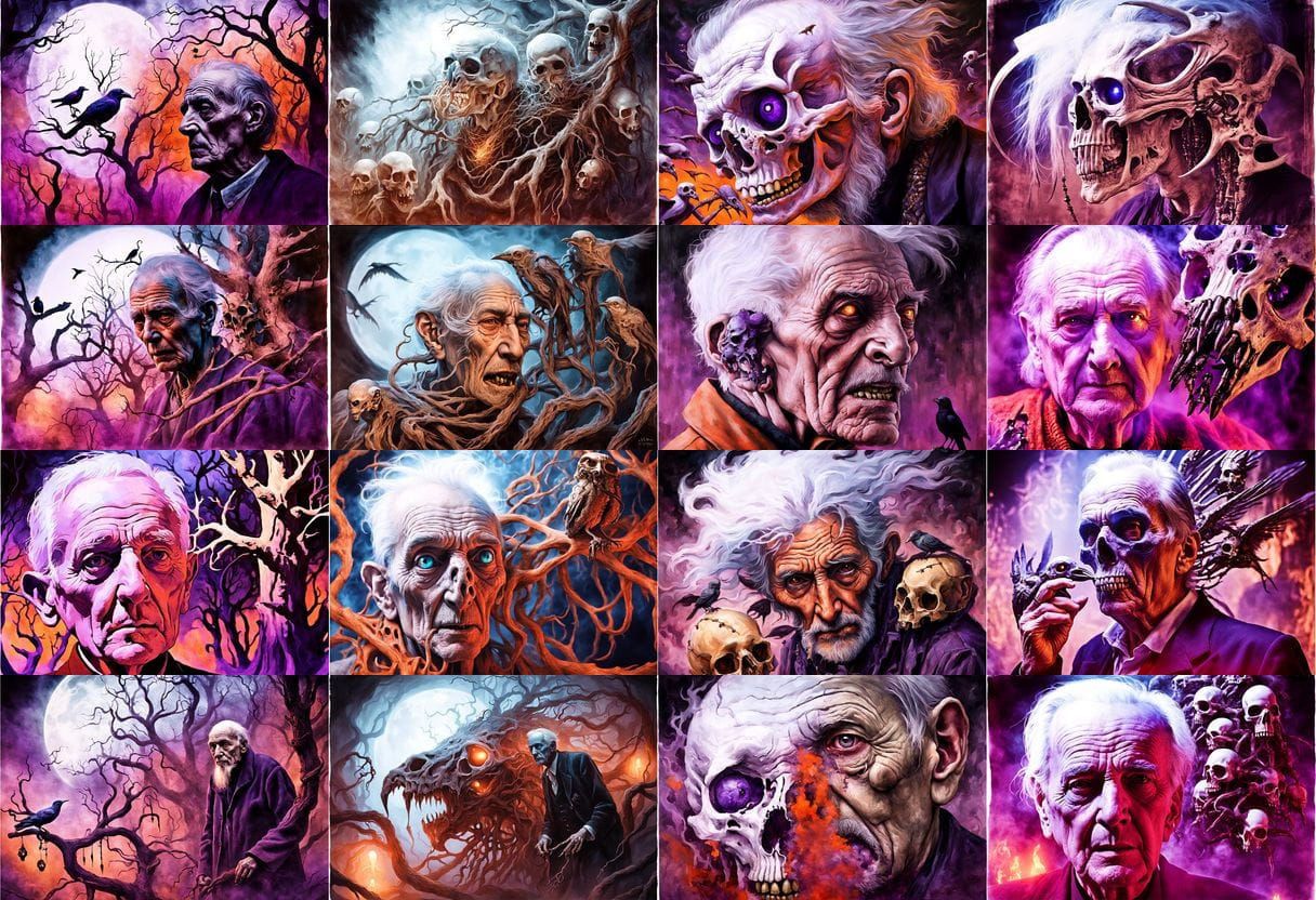 Eldritch Alien Ghost with Bird Skull Teeth