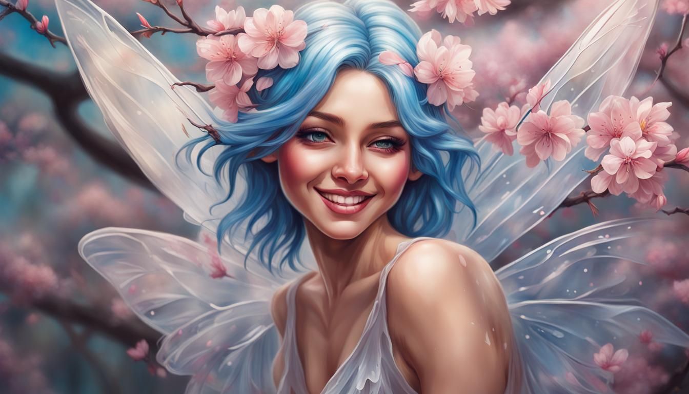 Gorgeous Fairy Portrait in Graffiti Art Style