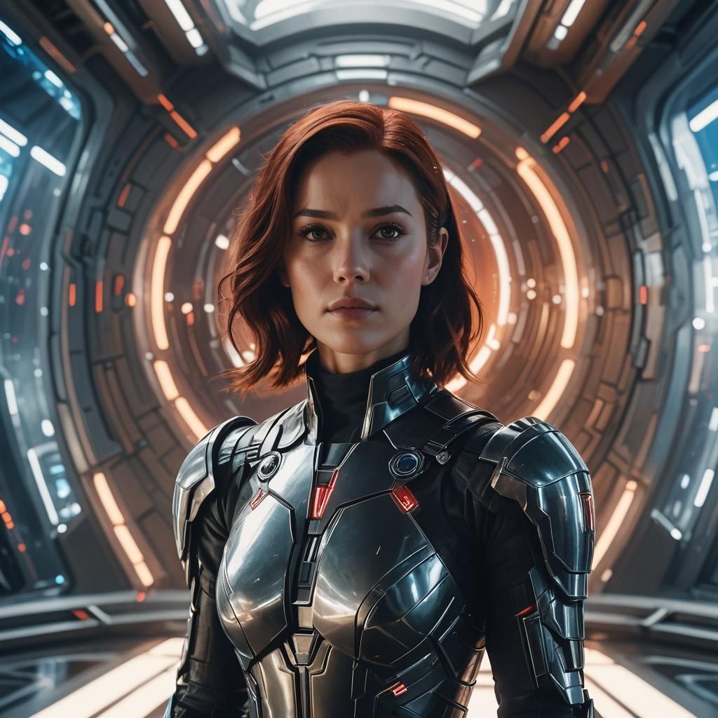 Elegant Sci-Fi Portrait of TVA Director Ravona Renslayer in....