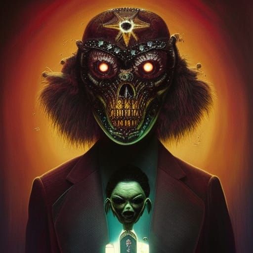 Radioactive Chicken in Dark Academia Style