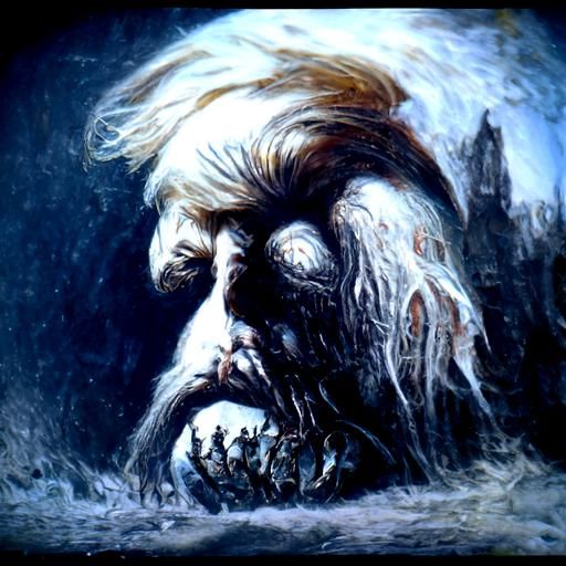 Donald Trump in Dark Gothic Horror Style