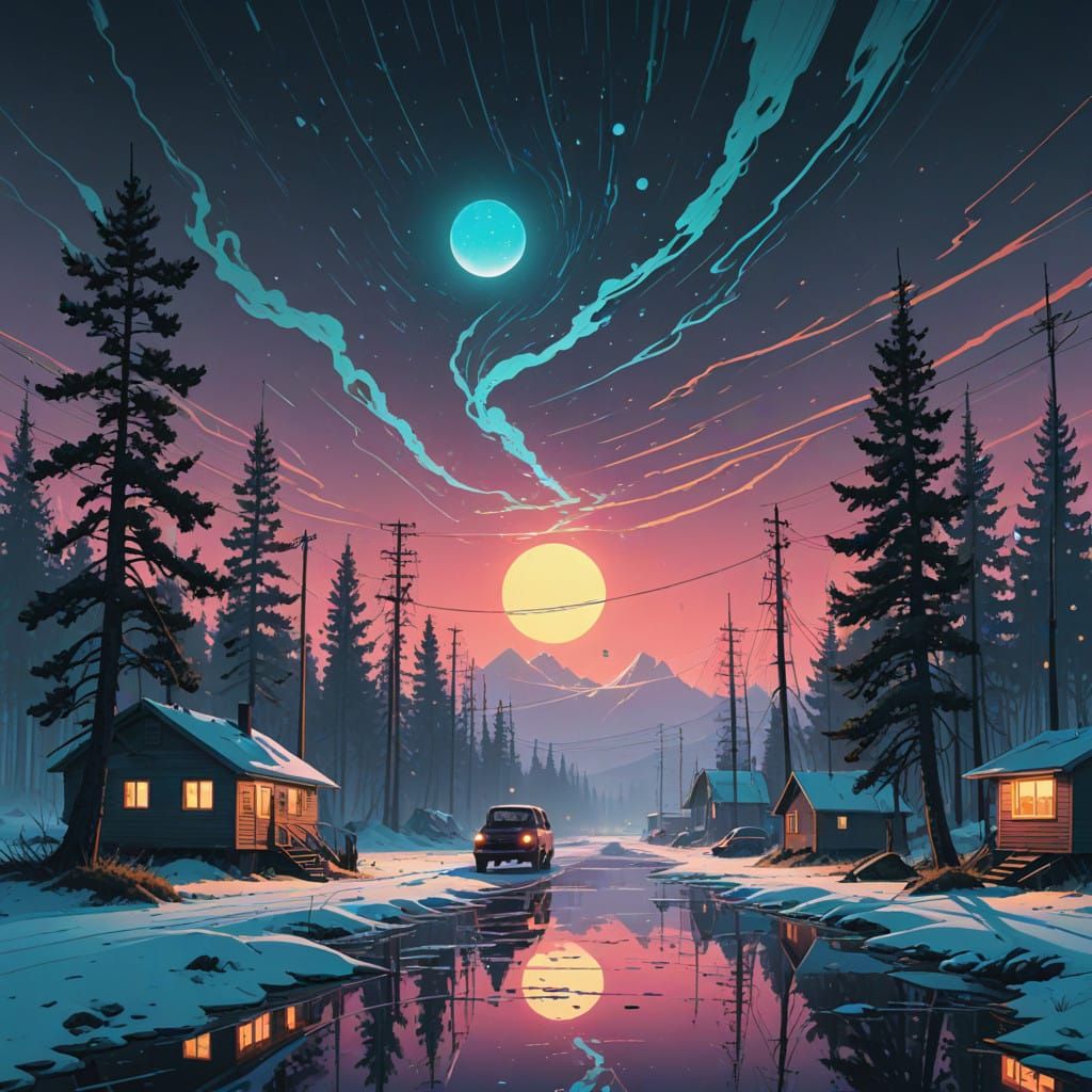 Whimsical Dreamscapes in Vibrant Colors