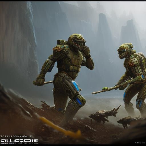 Elite Soldier: Detailed Matte Painting in 8K