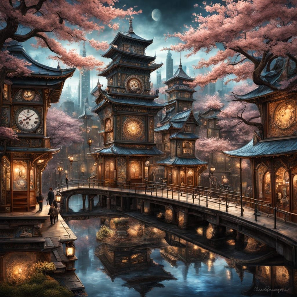 Kaleidoscope Art: Zen Garden Meets Steampunk City