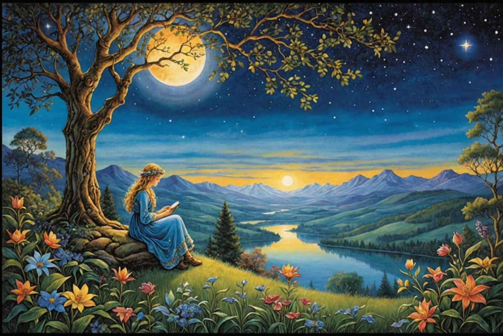 Reading by Moonlight