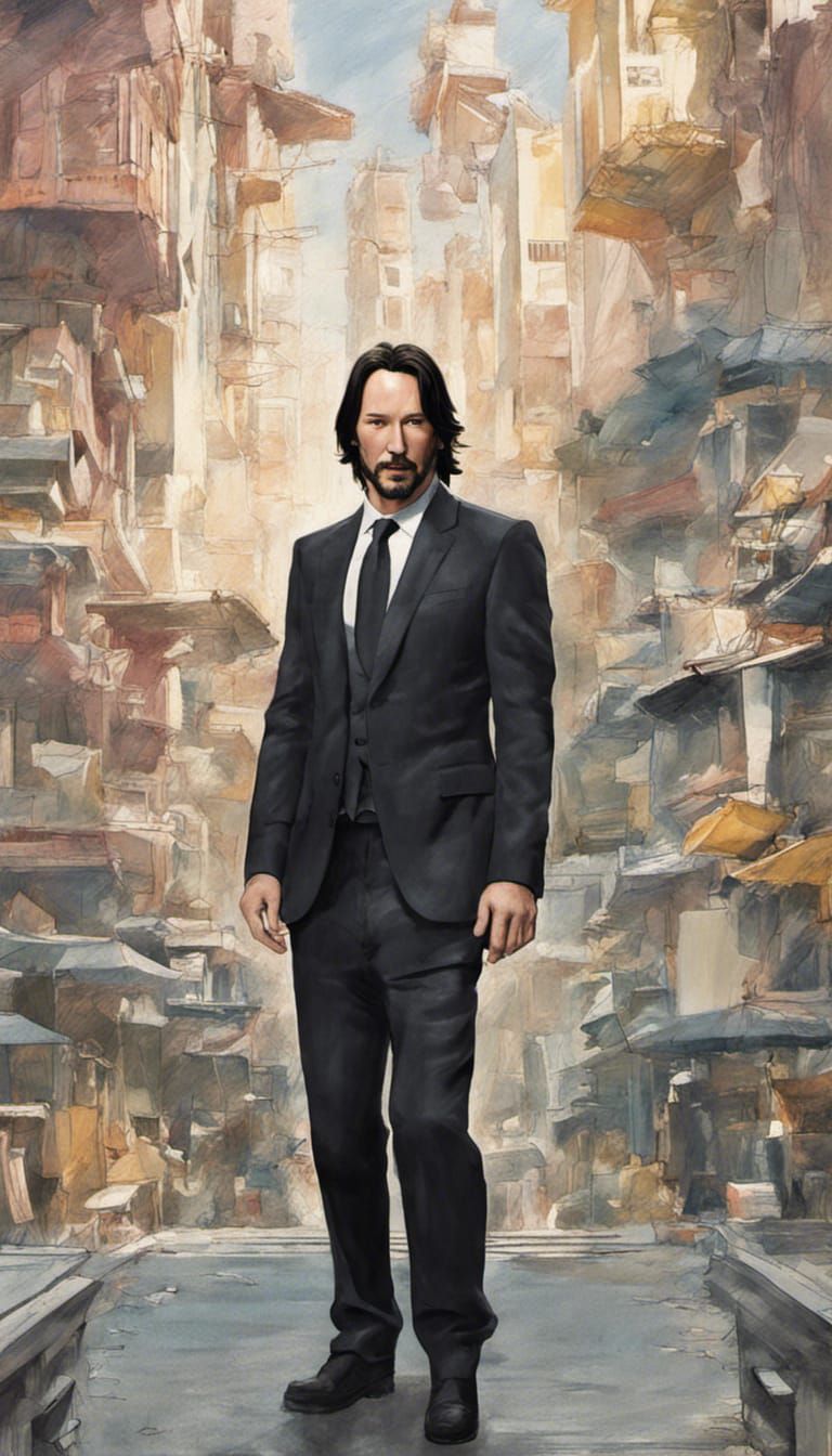 Photorealistic Portrait of Keanu Reeves