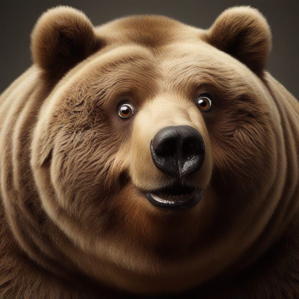 Intimate Wildlife Portrait of an Obese Grizzly Bear