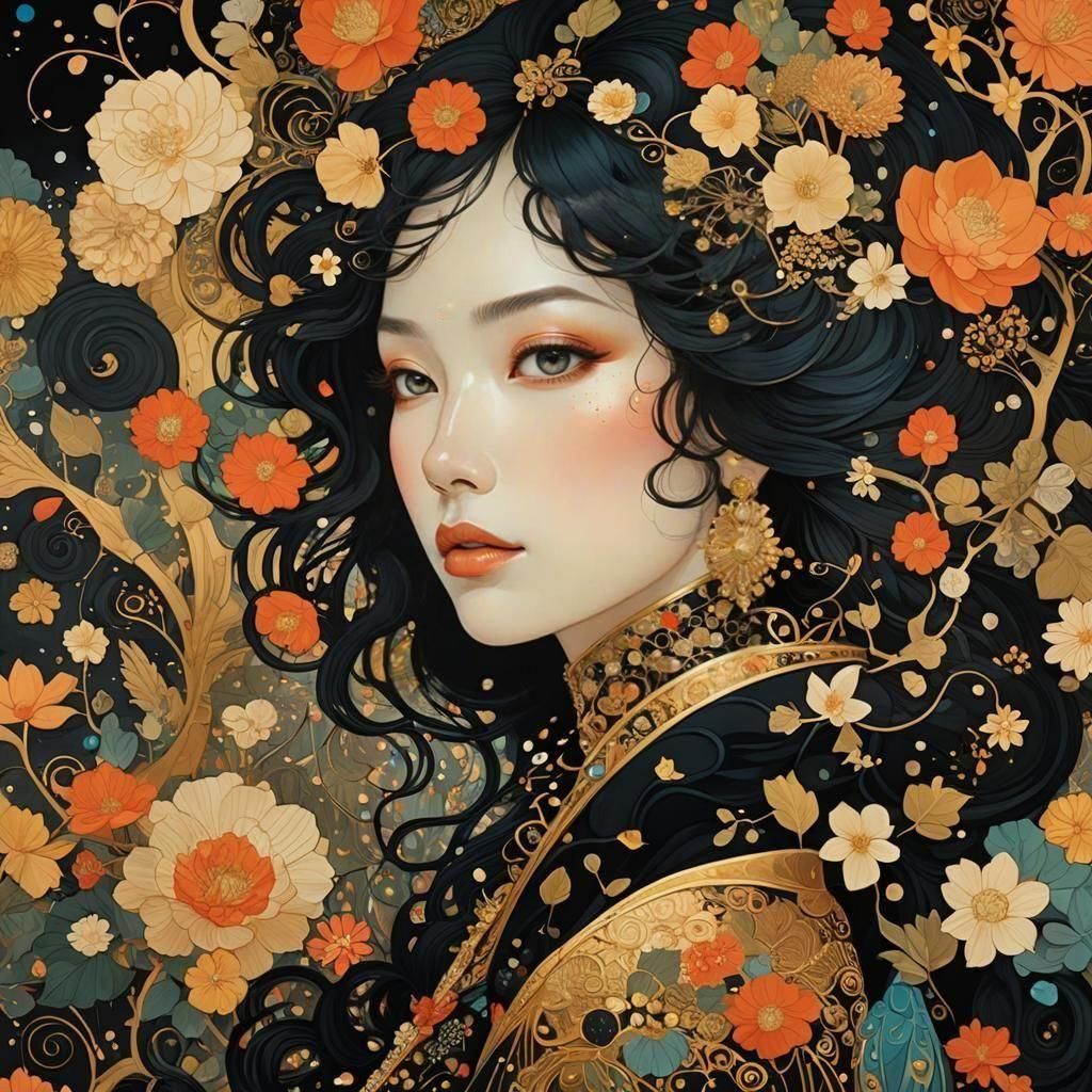 Sensual Portrait in Fantasy Art Style