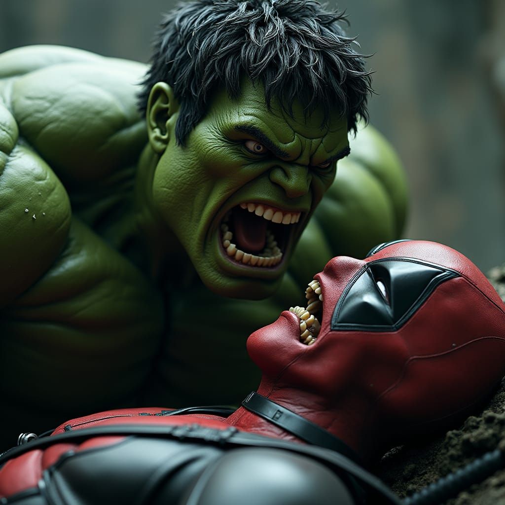 Hulk's Rage: Hyperrealistic Cinematic Portrait