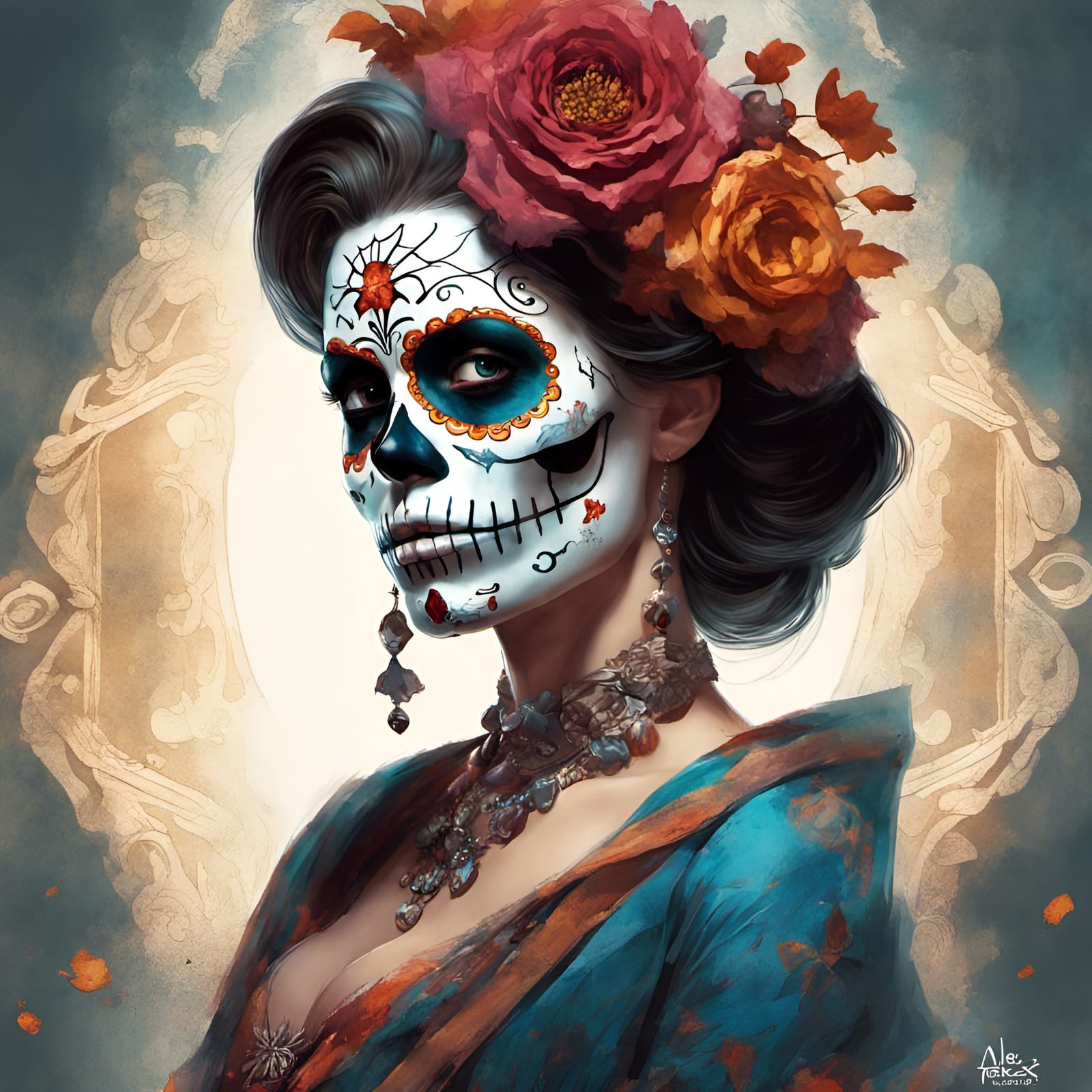 Day of the Dead Outfit: Digital Illustration