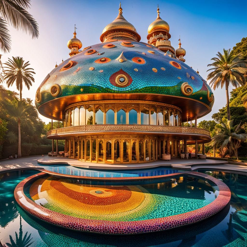 Futuristic Indian Toad House: Millefiori Mosaic Architecture