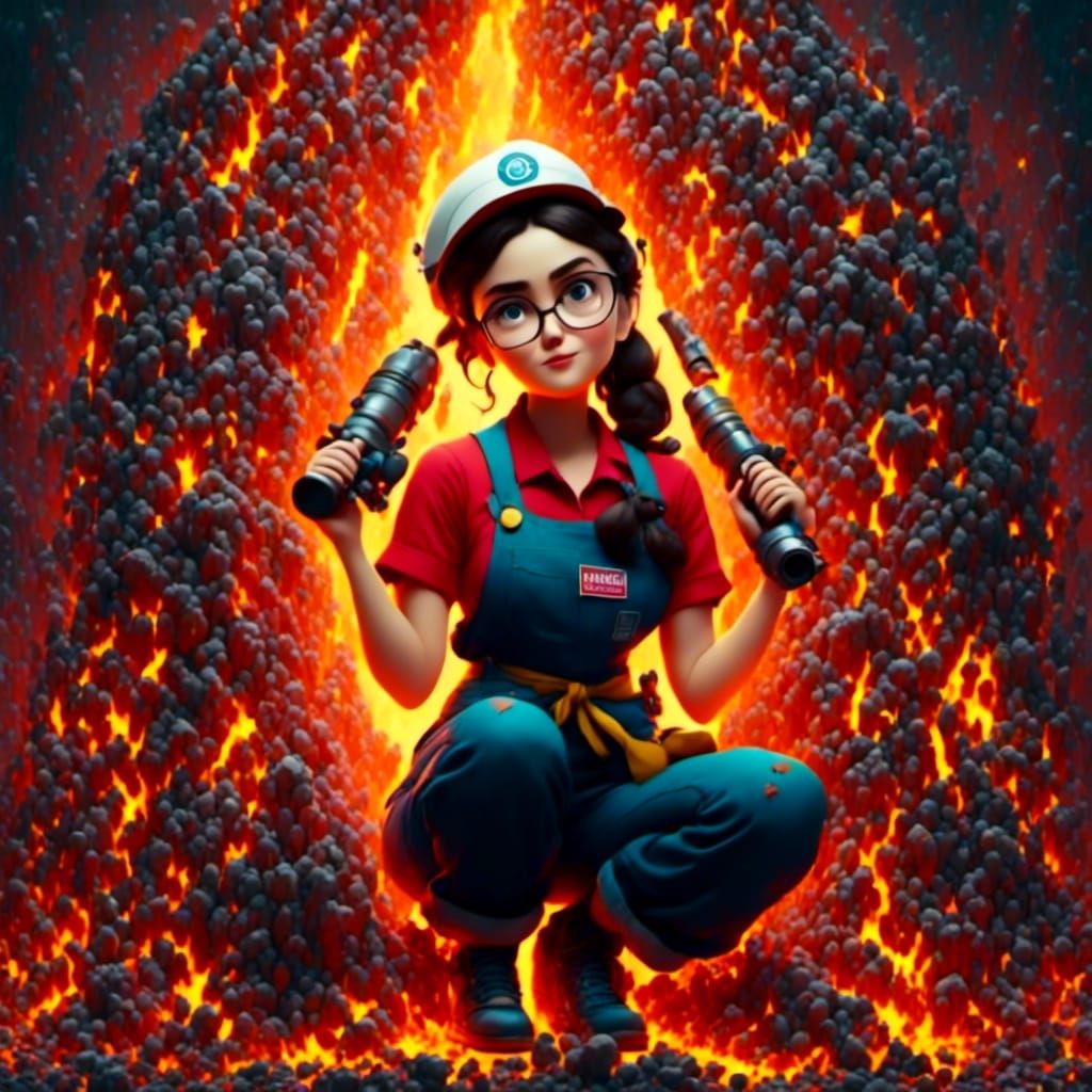 Rosie the Riveter in Claymation Style