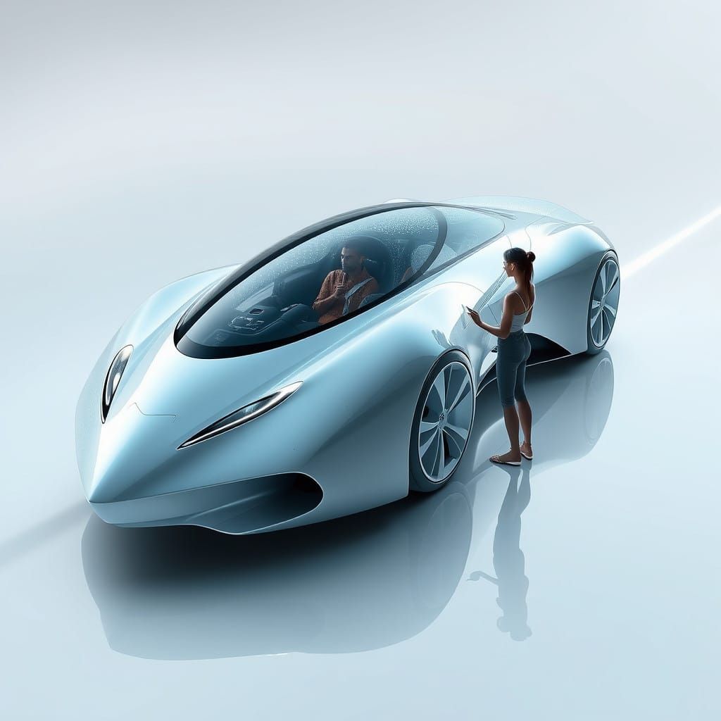 Elegant Futuristic Car Concept Inspired by Zaha Hadid's Desi...