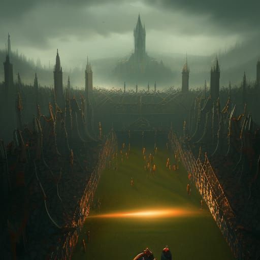 Quidditch Match: A Dark Fantasy Concept Art