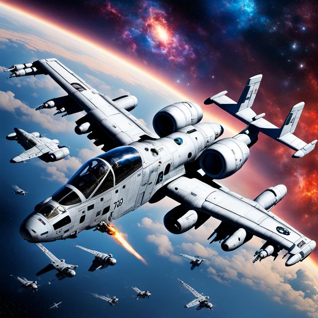 A-10 Warthog Spaceship in Galactic Flight