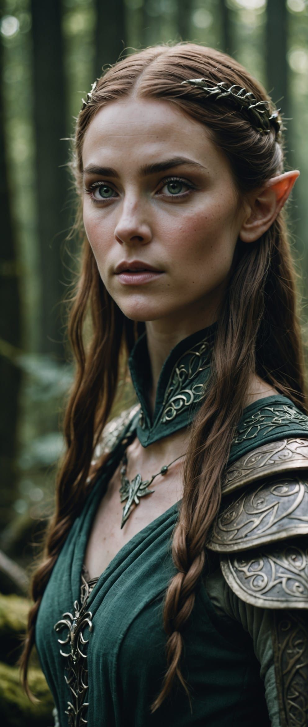 Stunning Elven Beauty in Cinematic Film Style