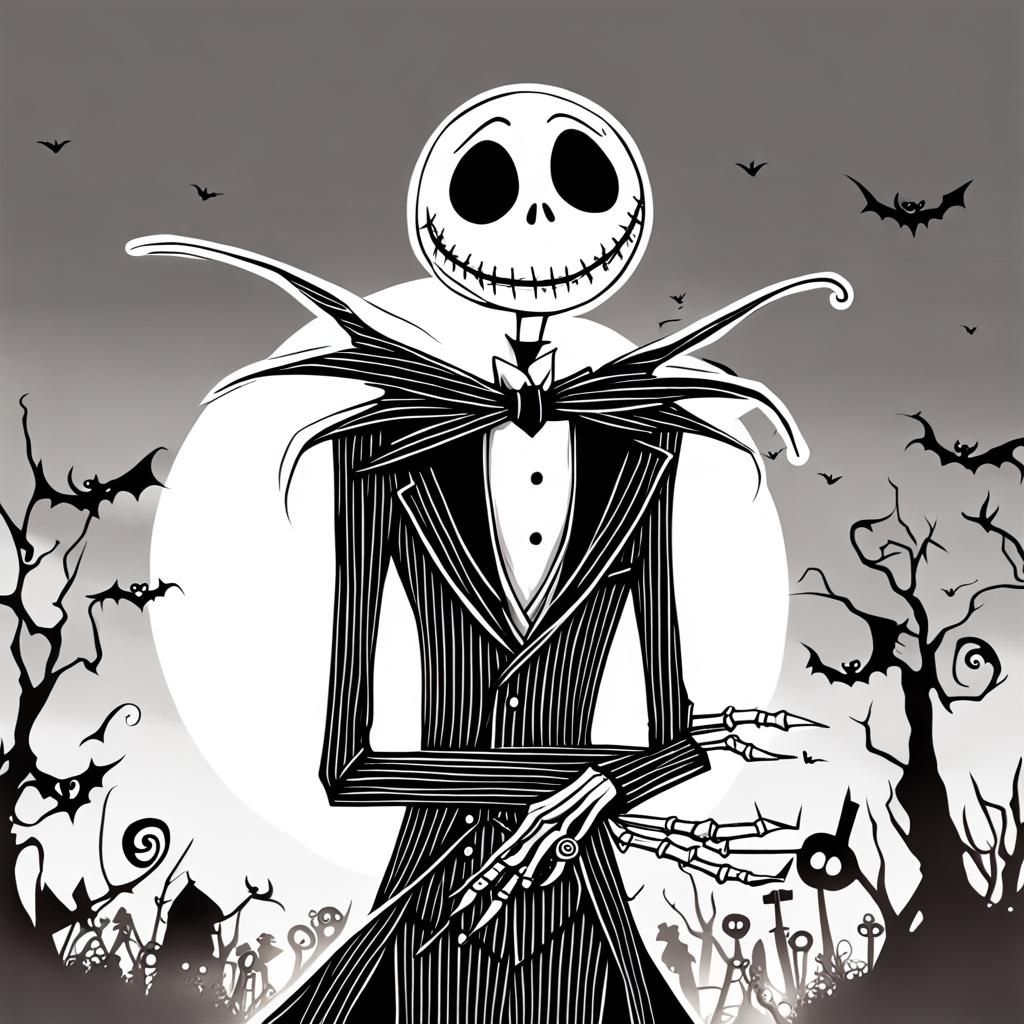 Jack Skellington in Anime Style