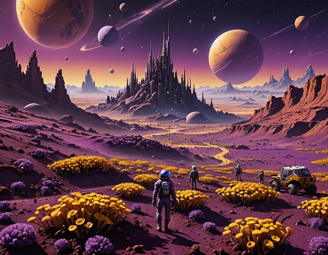 Terraforming Mission on Distant Planet: Matte Painting