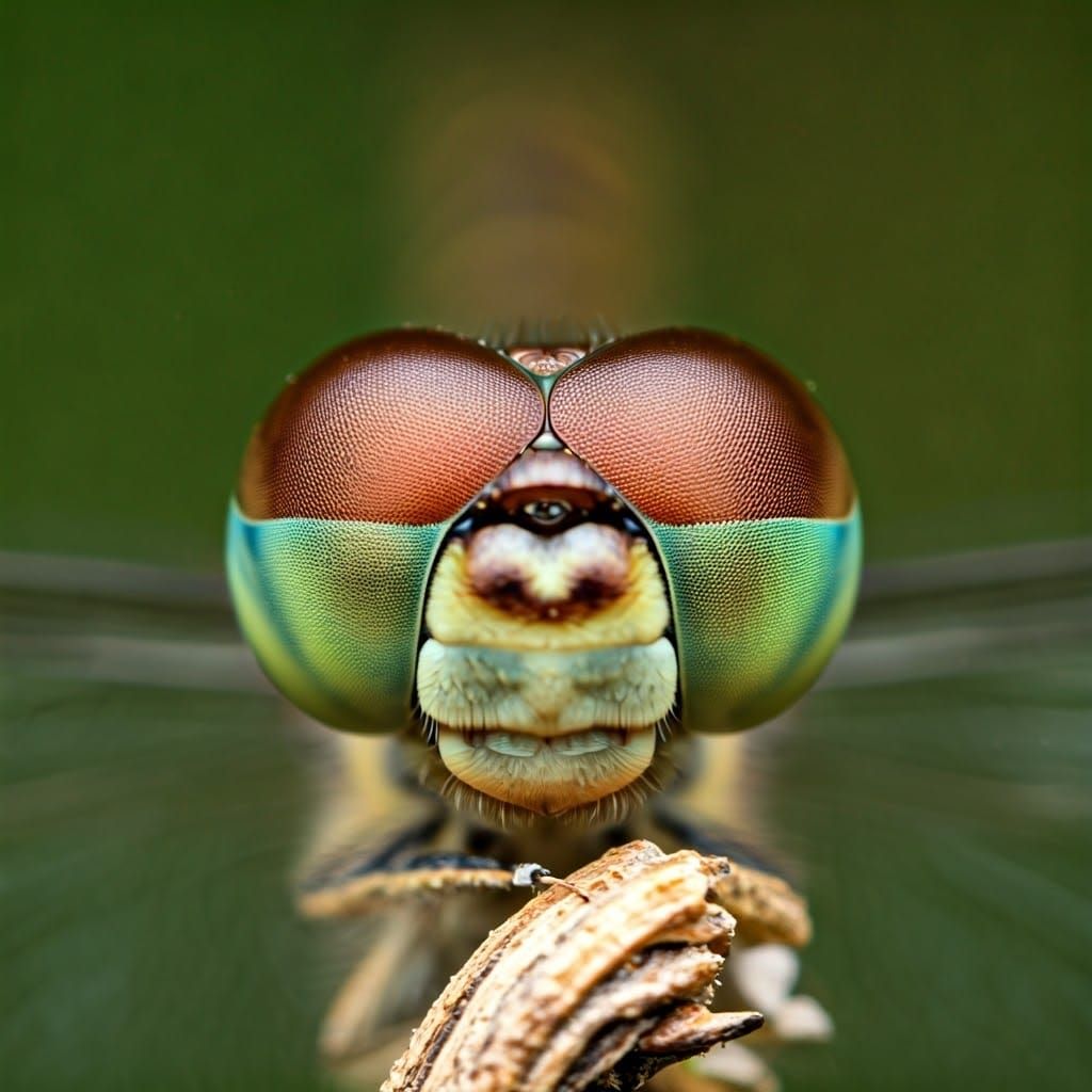 Detailed Dragonfly Eyes Macro Photography
