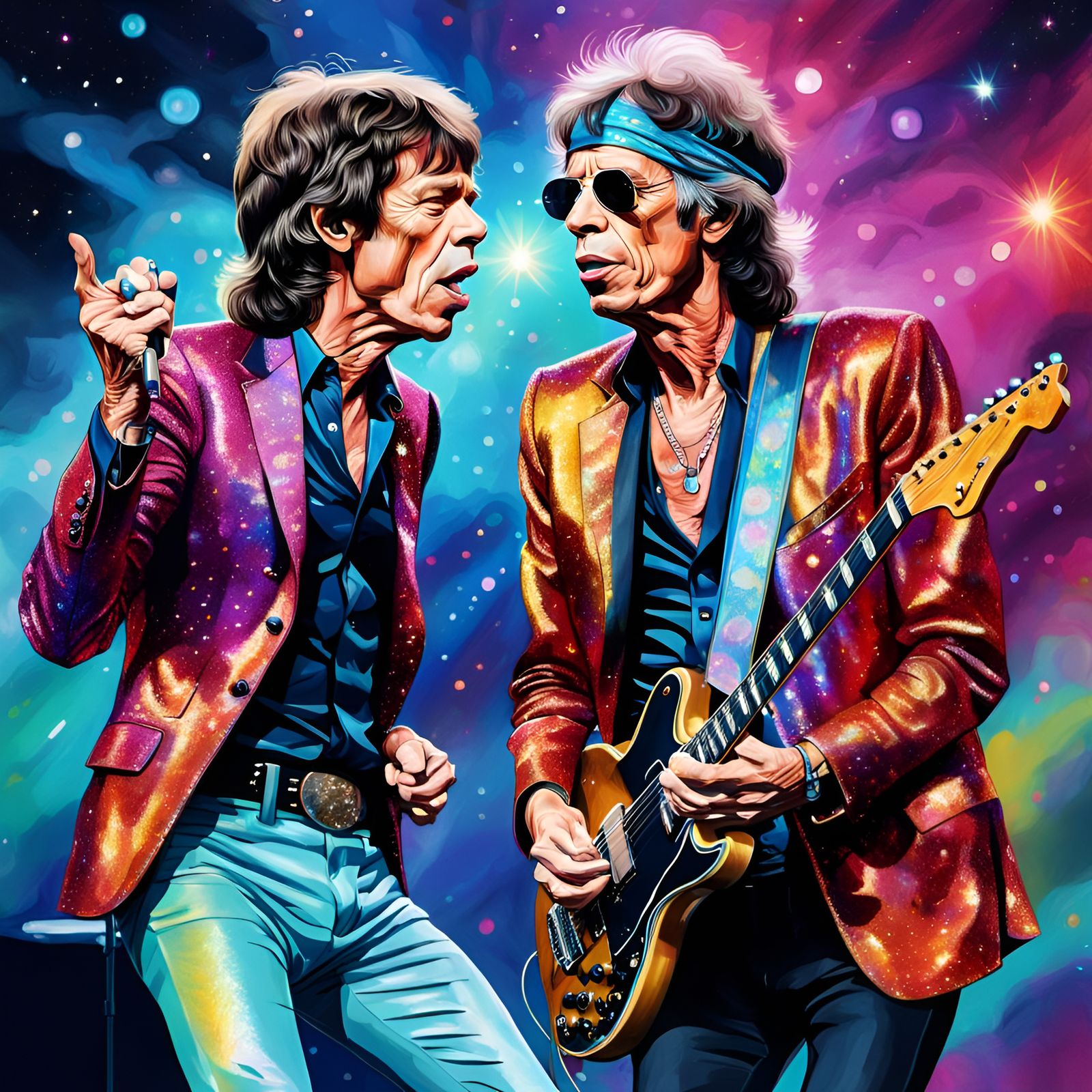 Mick Jagger and Keith Richards