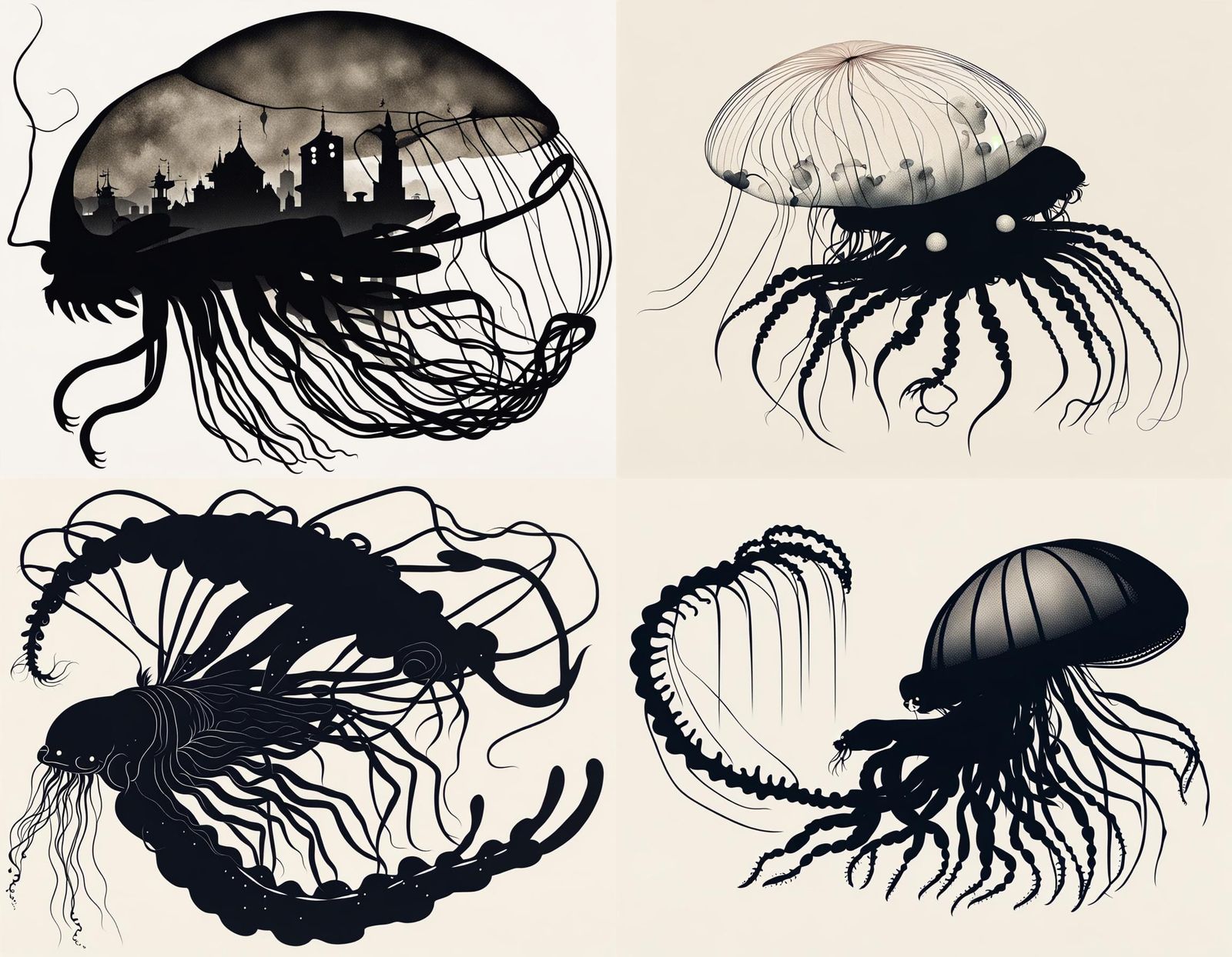 Sinister Silhouette: Prawn, Homunculus, and Jellyfish