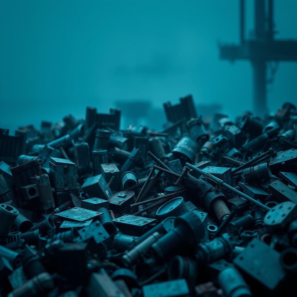 Blue Details Hyperrealistic HDR Image