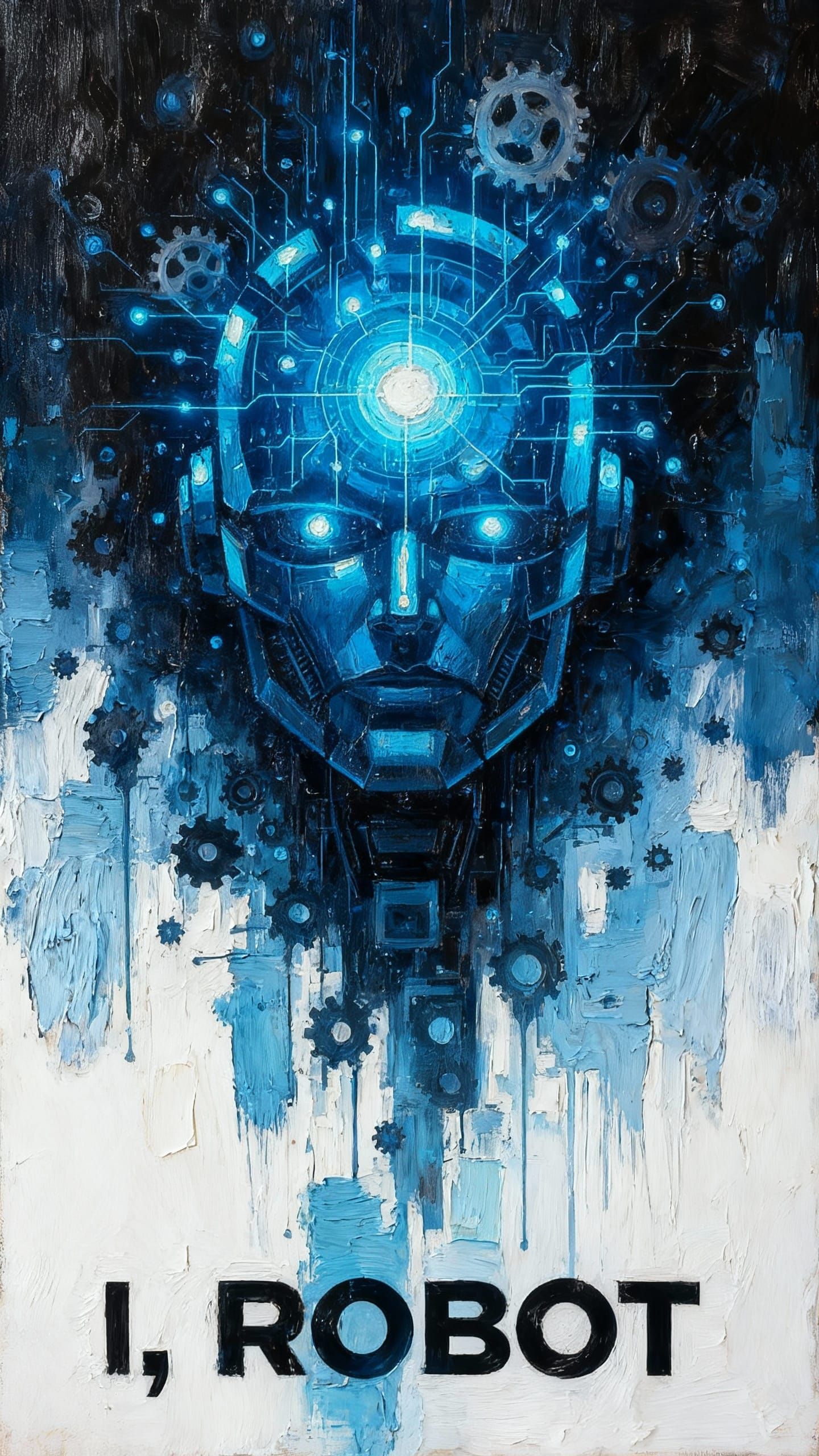 Robot Consciousness in Impasto Oil Painting Style