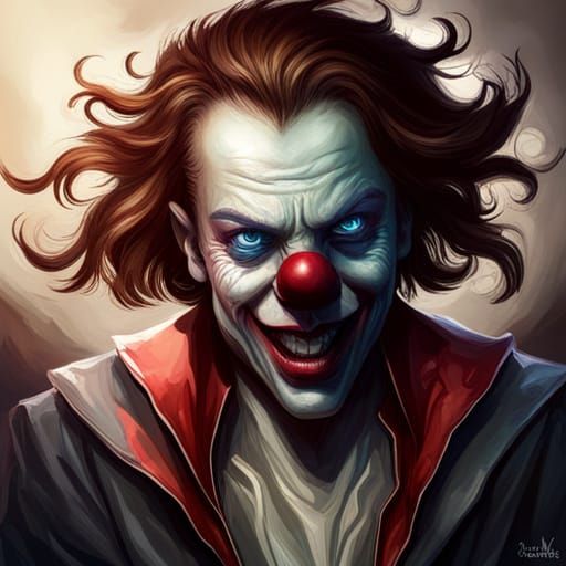 High Gothic Eldritch Horror Clown Portrait